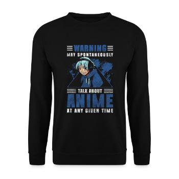 Japan Gaming Waifu - Unisex Sweatshirt - black - Front - Alina (178cm) & Michal (187cm)