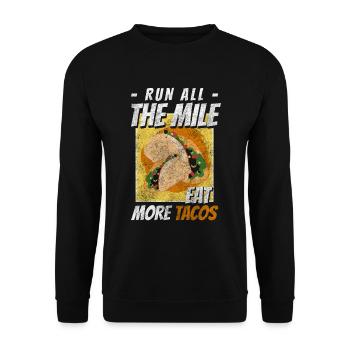 Tacos Spanish Hungry Cinco de Mayo - Unisex Sweatshirt - black - Front - Alina (178cm) & Michal (187cm)
