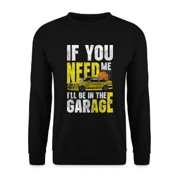 Auto Motor Klassiker - Unisex Pullover - Schwarz - Vorne - Alina (178cm) & Michal (187cm)
