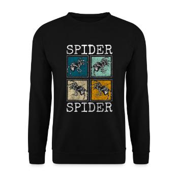 Spider Web Arachnid Hunter Phobia - Unisex Sweatshirt - black - Front - Alina (178cm) & Michal (187cm)