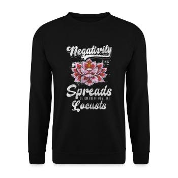 Meditation Peace Hindu - Unisex Sweatshirt - black - Front - Alina (178cm) & Michal (187cm)
