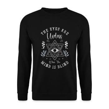 Magical Faith Stars Power - Unisex Sweatshirt - black - Front - Alina (178cm) & Michal (187cm)
