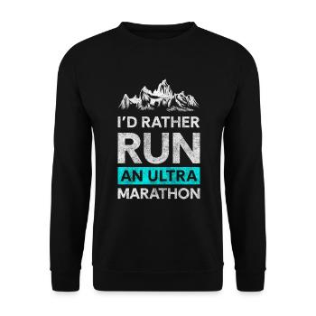 Marathon Running Shoes Workout No Excuses - Unisex Sweatshirt - black - Front - Alina (178cm) & Michal (187cm)