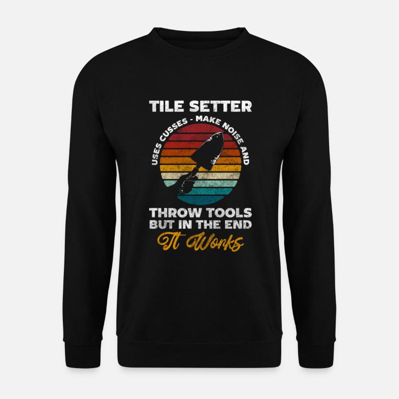 Bodenleger Haus Arbeiter Männer - Unisex Pullover - Schwarz