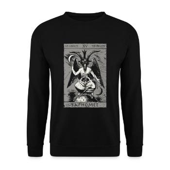 Sigil Of Baphomet - Tarot Card Devil Satanic 666 - Sweat-shirt Unisexe - noir - Devant - Alina (178cm) & Michal (187cm)