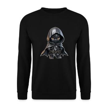 Kleiner leder Ninja - PNG Logo Sticker - Unisex Pullover - Schwarz - Vorne - Alina (178cm) & Michal (187cm)