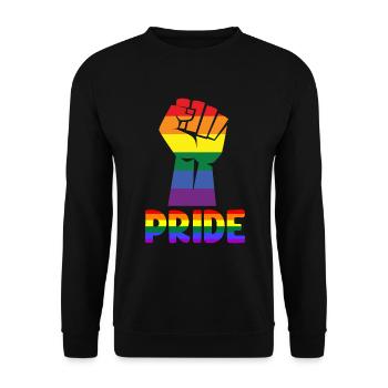 LGBTQ Rainbow Faust Proud Gay Pride - Unisex Sweatshirt - black - Front - Alina (178cm) & Michal (187cm)