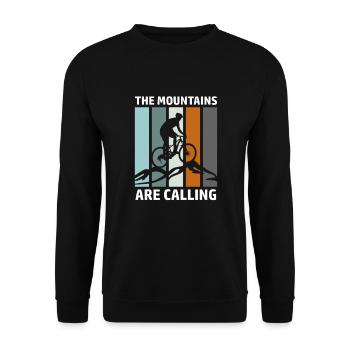 MTB Mountains appelle Mountain Biker Mountains - Sweat-shirt Unisexe - noir - Devant - Alina (178cm) & Michal (187cm)