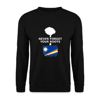 Marshallinseln Roots Marshall Islands - Unisex Sweatshirt - black - Front - Alina (178cm) & Michal (187cm)