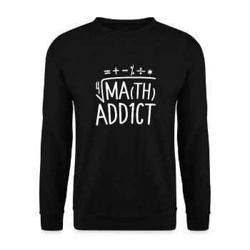 T-shirt Math Addict - Sweat-shirt Unisexe - noir - Devant - Alina (178cm) & Michal (187cm)