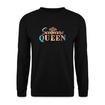 Scenecore Reine Emo Goth Fille Rainbowcore - Sweat-shirt Unisexe - noir - Devant - Alina (178cm) & Michal (187cm)