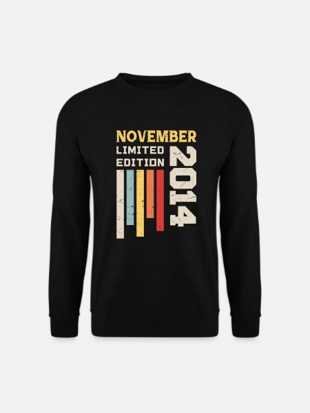 November 2014 Geburtstagsgeschenk - November 2014 - Unisex Pullover - Schwarz