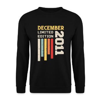 December 2011 - December 2011 Birthday Gift - Unisex Sweatshirt - black - Front - Alina (178cm) & Michal (187cm)