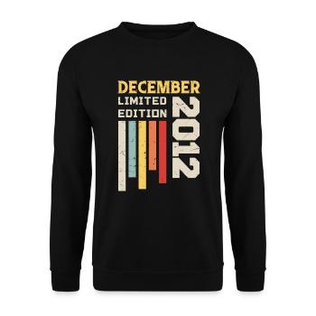 December 2012 - December 2012 Birthday Gift - Unisex Sweatshirt - black - Front - Alina (178cm) & Michal (187cm)