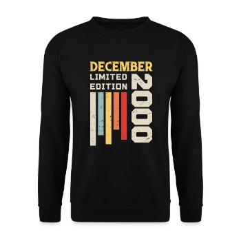 December 2000 - December 2000 Birthday Gift - Unisex Sweatshirt - black - Front - Alina (178cm) & Michal (187cm)