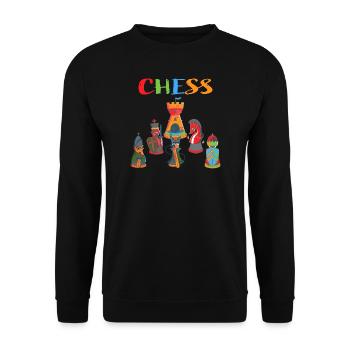 Échecs - Sweat-shirt Unisexe - noir - Devant - Alina (178cm) & Michal (187cm)