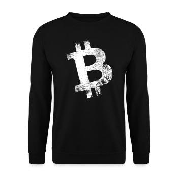 Bitcoin Crypto - Unisex Sweatshirt - black - Front - Alina (178cm) & Michal (187cm)