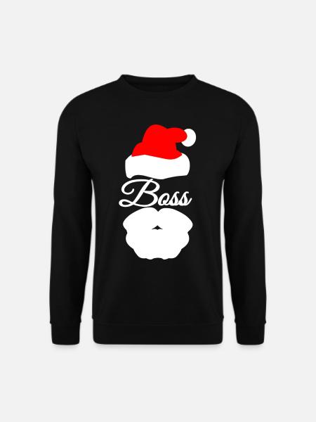 SANTA CLAUS BOSS CHEF TEAM LEITER BÜRO WEIHNACHTS - Unisex Pullover - Schwarz