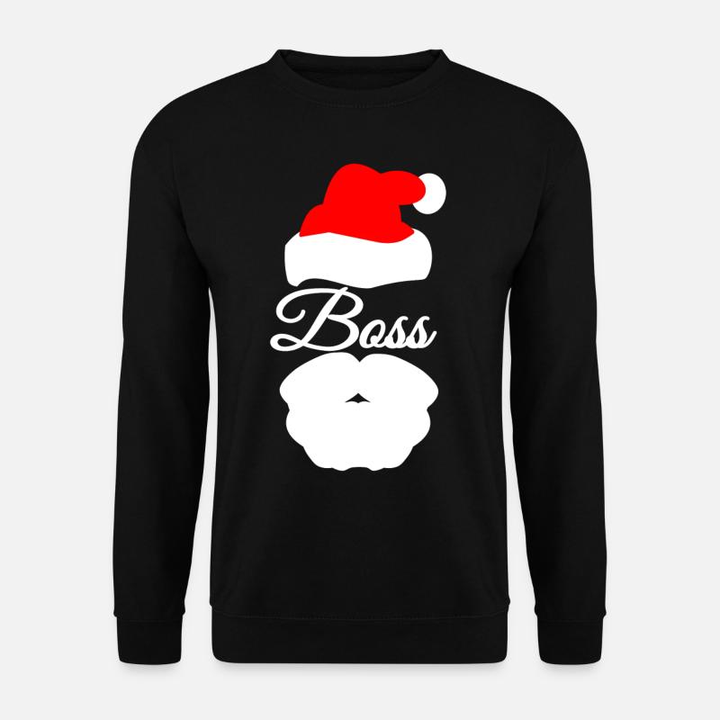 SANTA CLAUS BOSS CHEF TEAM LEITER BÜRO WEIHNACHTS - Unisex Pullover - Schwarz