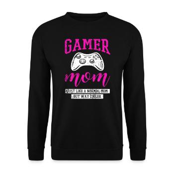 Gamer Maman VIdeo Gaming Mama Femmes Drôles Mères - Sweat-shirt Unisexe - noir - Devant - Alina (178cm) & Michal (187cm)