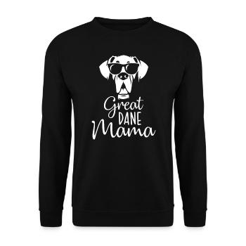Funny Great Dane Mama Dog Mom Dog Lovers Canine - Unisex Sweatshirt - black - Front - Alina (178cm) & Michal (187cm)