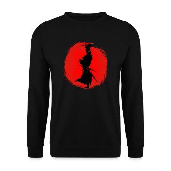Samurai - Japan - Krieger - Unisex Pullover - Schwarz - Vorne - Alina (178cm) & Michal (187cm)