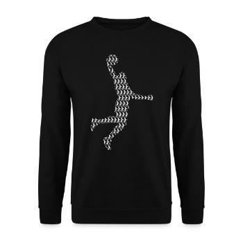 Basketballspieler Dunking Basketball Basketballer - Unisex Pullover - Schwarz - Vorne - Alina (178cm) & Michal (187cm)