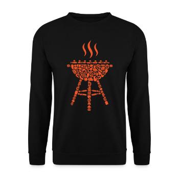Grill BBQ Barbecue Grill Master Grilling Father - Sweat-shirt Unisexe - noir - Devant - Alina (178cm) & Michal (187cm)
