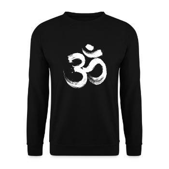 Om signe blanc - Sweat-shirt Unisexe - noir - Devant - Alina (178cm) & Michal (187cm)