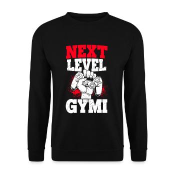 neue Schule Zocker Contoller Abenteuer Vintage Gym - Unisex Pullover - Schwarz - Vorne - Alina (178cm) & Michal (187cm)