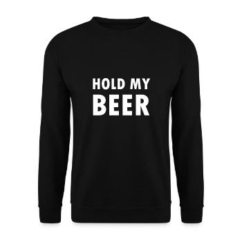 Hold my Beer Challenge accepté Dicta - Sweat-shirt Unisexe - noir - Devant - Alina (178cm) & Michal (187cm)