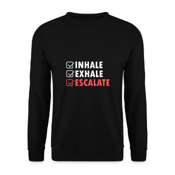 Insérateurs Soufflent d’escalade - Sweat-shirt Unisexe - noir - Devant - Alina (178cm) & Michal (187cm)
