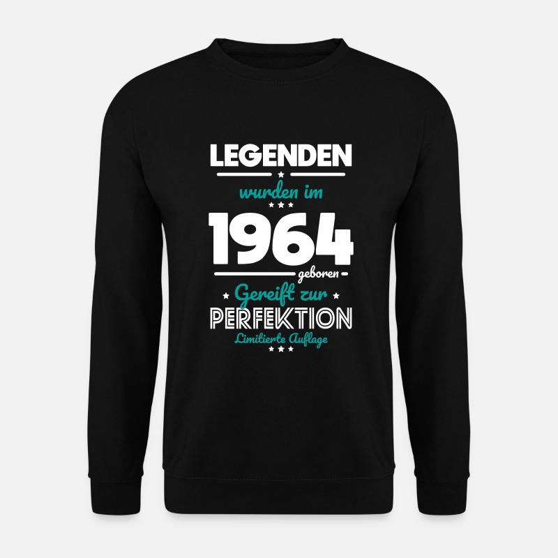 60. Geburtstag - Legenden wurden im 1964 - Unisex Pullover - Schwarz