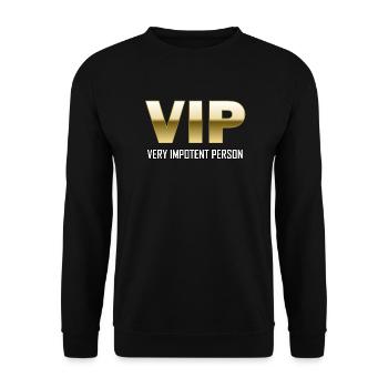 VIP, personne très impuissante, drôle, plaisanter - Sweat-shirt Unisexe - noir - Devant - Alina (178cm) & Michal (187cm)