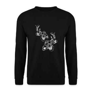 Spotted vintage clownfish - Unisex Sweatshirt - black - Front - Alina (178cm) & Michal (187cm)