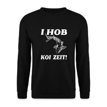 I HOB KOI ZEIT - Unisex Pullover - Schwarz - Vorne - Alina (178cm) & Michal (187cm)