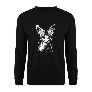 Dog portrait for proud Jack dog owners - Unisex Sweatshirt - black - Front - Alina (178cm) & Michal (187cm)