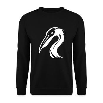 Pélican tropical Oiseaux aquatiques aux yeux maléfiques - Sweat-shirt Unisexe - noir - Devant - Alina (178cm) & Michal (187cm)