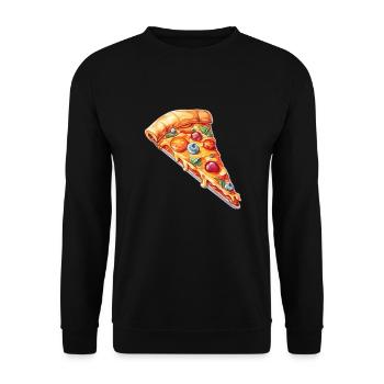 Funny Pizza Whisperer Foodie Pizza Tranche - Sweat-shirt Unisexe - noir - Devant - Alina (178cm) & Michal (187cm)