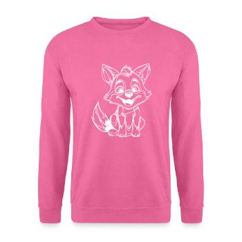 Petit renard souriant mignon - Sweat-shirt Unisexe - rose - Devant