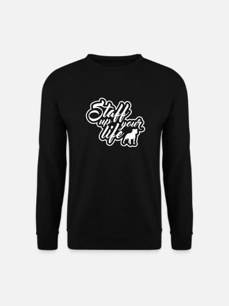 STAFF UP YOUR LIFE American Staffordshire Wilsigns - Unisex Pullover - Schwarz
