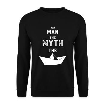 MYTH SAILING BOAT MOTOR BOAT BOAT - Unisex Sweatshirt - black - Front - Alina (178cm) & Michal (187cm)