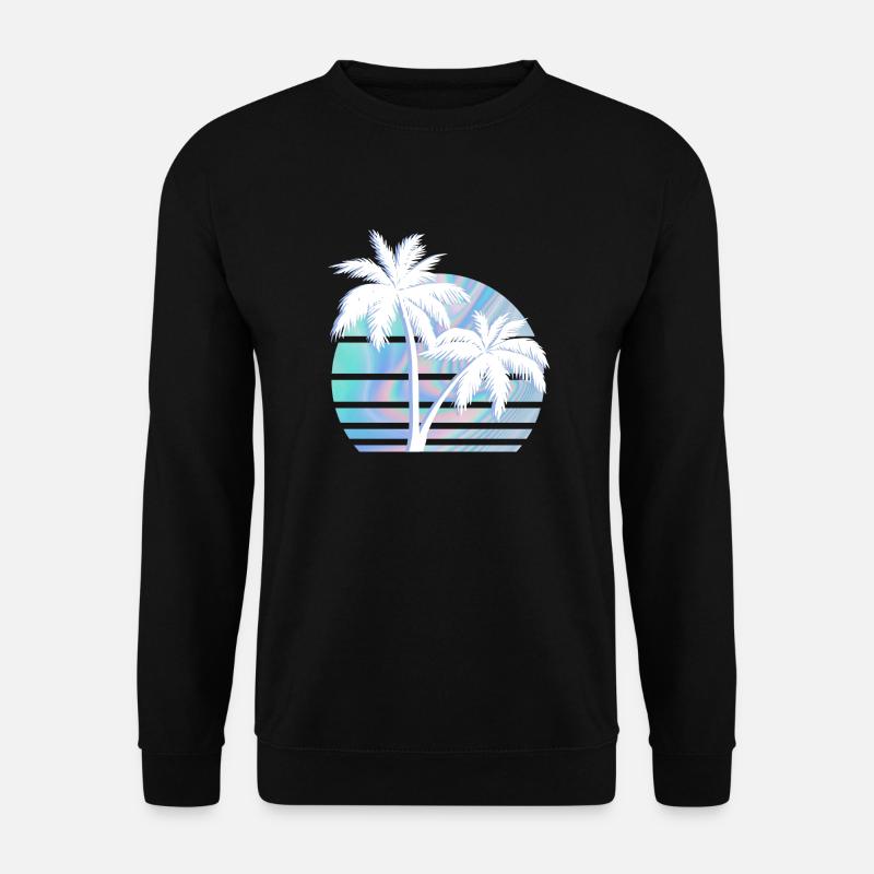 Palme-Hologramm - Unisex Pullover - Schwarz
