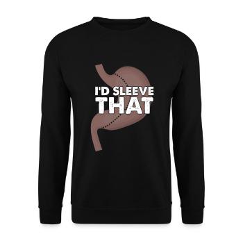 Gastric bypass and gastric bypass surgery design - Unisex Sweatshirt - black - Front - Alina (178cm) & Michal (187cm)