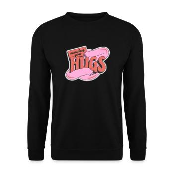 hugh rose - Sweat-shirt Unisexe - noir - Devant - Alina (178cm) & Michal (187cm)