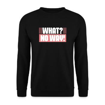 Was für eine sarkastische übertriebene Reaktion Karen - Unisex Pullover - Schwarz - Vorne - Alina (178cm) & Michal (187cm)