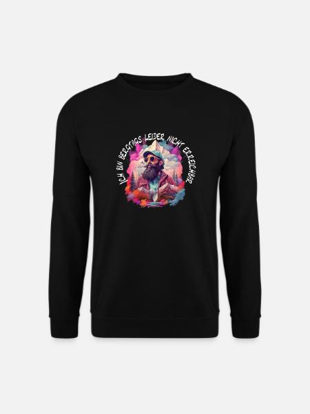 Wandern oder Klettern ohne erreichbar zu sein - Unisex Pullover - Schwarz