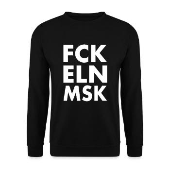 Fck eln msk - Unisex Pullover - Schwarz - Vorne - Alina (178cm) & Michal (187cm)