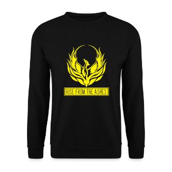 Rise from the Ashes Phoenix Phoenix animal flames - Unisex Sweatshirt - black - Front - Alina (178cm) & Michal (187cm)
