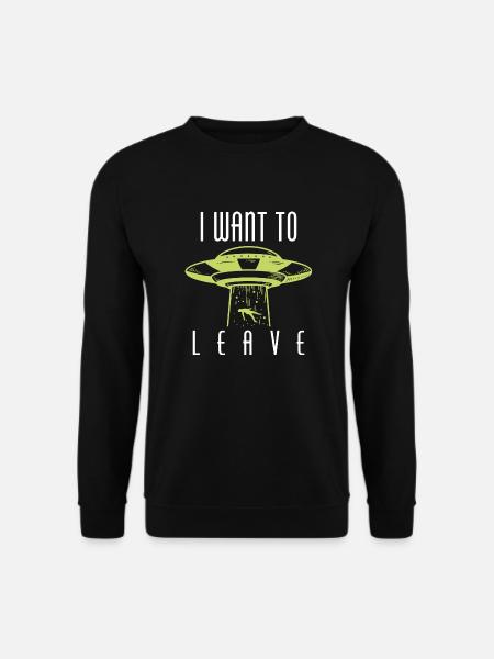 I Want To Leave - Unisex Pullover - Schwarz
